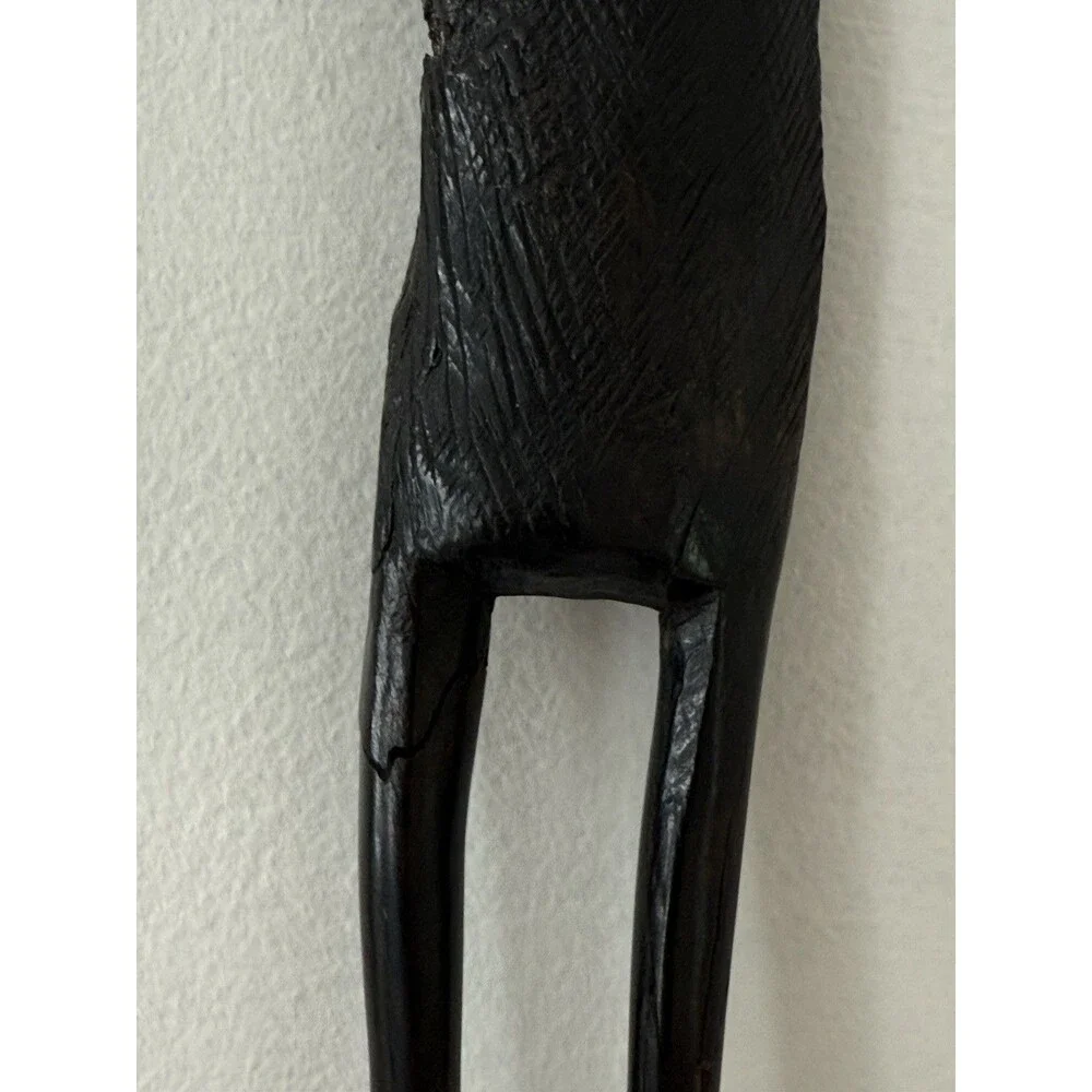 Hand-Carved African Tribal Wood Figures Man & Woman Set 17.5” Ethnic Decor